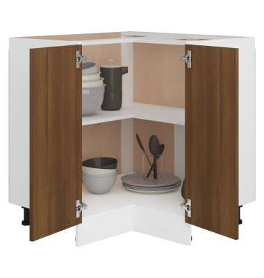  Virtuvės spintelė, ruda ąžuolo, 75,5x75,5x80,5cm, mediena  - Virtuvės spintelės - 4