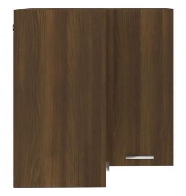  Pakabinama kampinė spintelė, ruda ąžuolo, 57x57x60cm, mediena - Virtuvės spintelės - 7