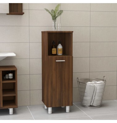 Vonios spintelė, ruda ąžuolo, 30x30x95cm, apdirbta mediena - Vonios spintelės, veidrodžiai - 1