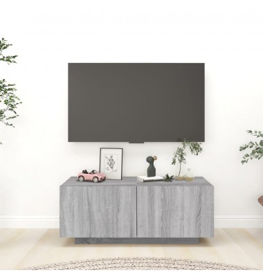  Televizoriaus spintelė, pilka ąžuolo, 100x35x40cm, mediena - TV spintelės - 1
