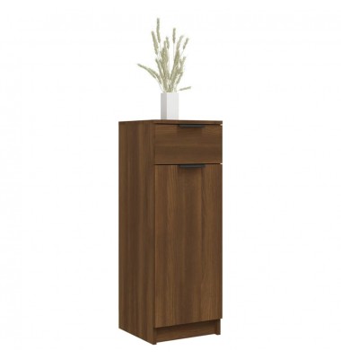 Vonios spintelė, ruda ąžuolo, 32x34x90cm, apdirbta mediena - Vonios spintelės, veidrodžiai - 4