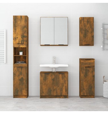 Vonios spintelė, dūminio ąžuolo, 32x34x188,5cm, mediena - Vonios spintelės, veidrodžiai - 3
