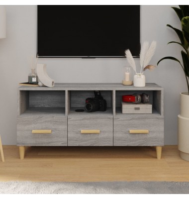  Televizoriaus spintelė, pilka ąžuolo, 102x36x50cm, mediena - TV spintelės - 1