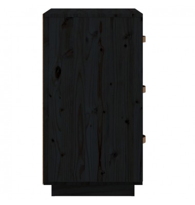  Naktinė spintelė, juoda, 40x40x75cm, pušies medienos masyvas - Naktinės spintelės - 7