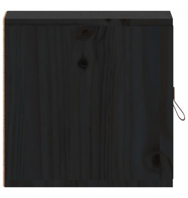  Sieninė spintelė, juoda, 31,5x30x30cm, pušies medienos masyvas - Pakabinamos lentynos, spintelės - 4