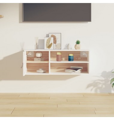  Sieninė spintelė, balta, 80x30x30cm, pušies medienos masyvas - Pakabinamos lentynos, spintelės - 3