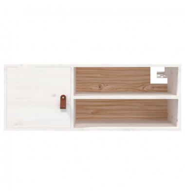  Sieninė spintelė, balta, 80x30x30cm, pušies medienos masyvas - Pakabinamos lentynos, spintelės - 6