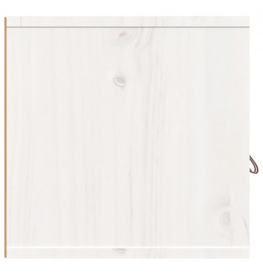  Sieninė spintelė, balta, 80x30x30cm, pušies medienos masyvas - Pakabinamos lentynos, spintelės - 8