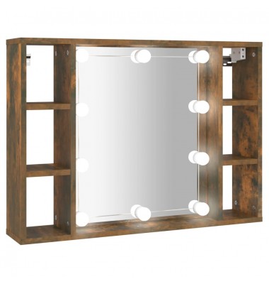 Veidrodinė spintelė su LED, dūminio ąžuolo, 76x15x55cm - Vonios spintelės, veidrodžiai - 2