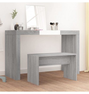  Kosmetinio staliuko kėdutė, pilka ąžuolo, 70x35x45cm, mediena - Suoliukai - 1