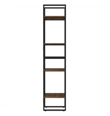  Spintelė knygoms, 4 aukštų, ruda ąžuolo, 40x30x140cm, mediena - Pastatomos lentynos, spintelės - 6