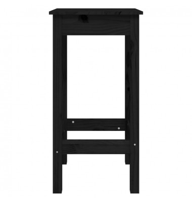  Baro kėdės, 2vnt., juodos, 40x40x78cm, pušies medienos masyvas - Valgomojo Kėdės - 4