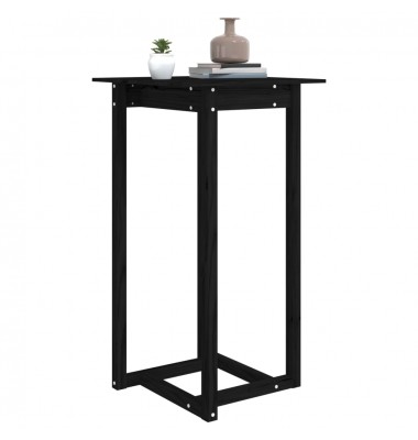  Baro stalas, juodas, 60x60x110cm, pušies medienos masyvas - Stalai - 5