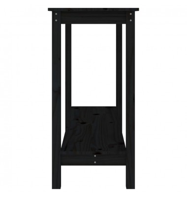  Konsolinis staliukas, juodas, 110x40x80cm, pušies masyvas - Žurnaliniai staliukai - 4