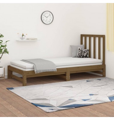  Ištraukiama lova, medaus ruda, 2x(90x200)cm, pušies masyvas - Lovos - 1