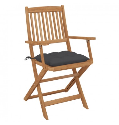  Sulankstomos sodo kėdės su pagalvėlėmis, 8vnt., akacija - Lauko kėdės - 3