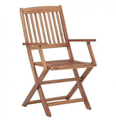  Sulankstomos sodo kėdės su pagalvėlėmis, 8vnt., akacija - Lauko kėdės - 4