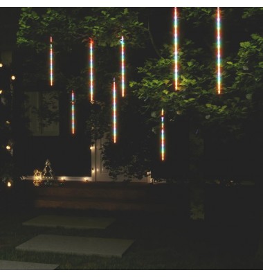  Girlianda meteorų lietus, 8vnt., 50cm, 288 spalvotos LED - Kalėdinis apšvietimas - 1
