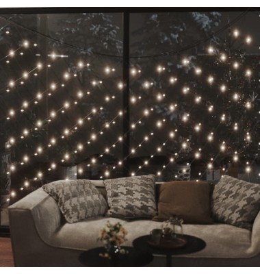  Kalėdinių lempučių tinklas, 3x2m, 204 šiltos baltos LED - Kalėdinis apšvietimas - 4