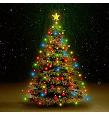  Kalėdų eglutės girlianda su 210 spalvotų LED lempučių, 210cm - Kalėdinis apšvietimas - 1