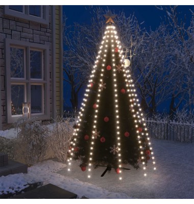  Kalėdų eglutės girlianda su 250 šaltų baltų LED lempučių, 250cm - Kalėdinis apšvietimas - 1