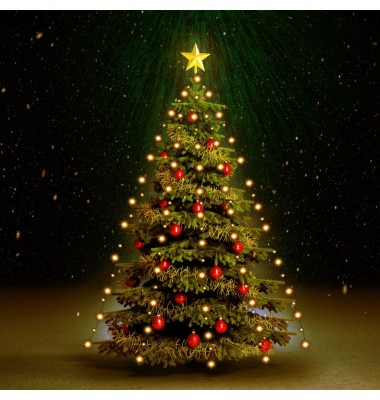 Kalėdų eglutės girlianda su 150 LED lempučių, 150cm - Kalėdinis apšvietimas - 1