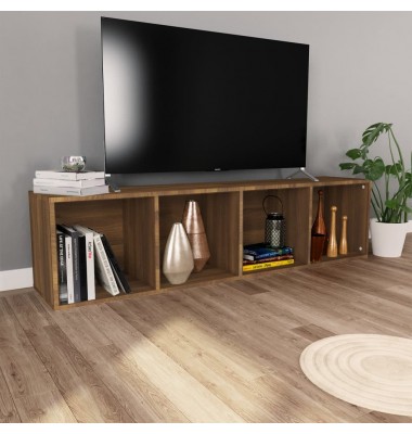  Knygų/televizoriaus spintelė, ruda, 36x30x143cm, mediena - Pastatomos lentynos, spintelės - 8