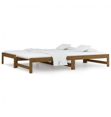  Ištraukiama lova, medaus ruda, 2x(90x200)cm, pušies masyvas - Lovos - 2