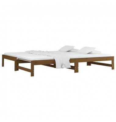  Ištraukiama lova, medaus ruda, 2x(90x200)cm, pušies masyvas - Lovos - 3