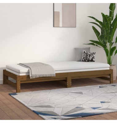  Ištraukiama lova, medaus ruda, 2x(90x200)cm, pušies masyvas - Lovos - 4