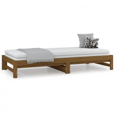  Ištraukiama lova, medaus ruda, 2x(90x200)cm, pušies masyvas - Lovos - 5