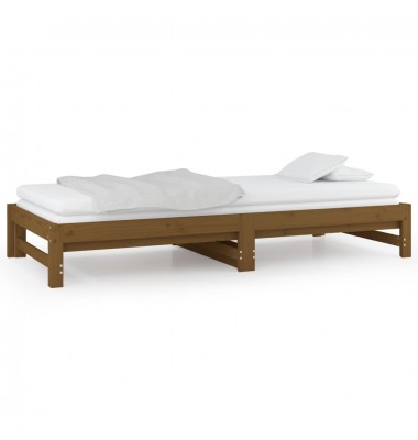  Ištraukiama lova, medaus ruda, 2x(90x200)cm, pušies masyvas - Lovos - 6