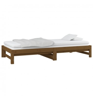  Ištraukiama lova, medaus ruda, 2x(90x200)cm, pušies masyvas - Lovos - 7