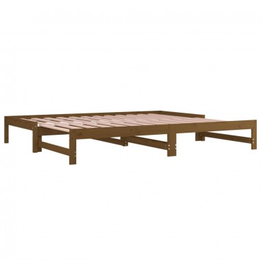  Ištraukiama lova, medaus ruda, 2x(90x200)cm, pušies masyvas - Lovos - 8