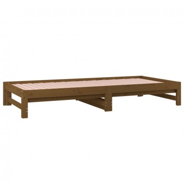  Ištraukiama lova, medaus ruda, 2x(90x200)cm, pušies masyvas - Lovos - 9