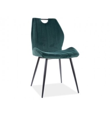Kėdė AR Aksomas, Juoda/Žalia 78 - Valgomojo Kėdės - 1