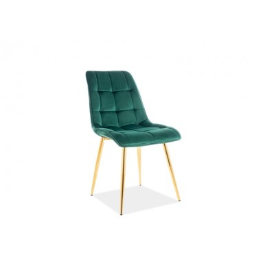 Kėdė CH Aksomas, Aukso /Žalia 78 - Valgomojo Kėdės - 1