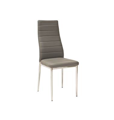 Kėdė K-261 Chromas/Pilka eko oda - Valgomojo Kėdės - 1