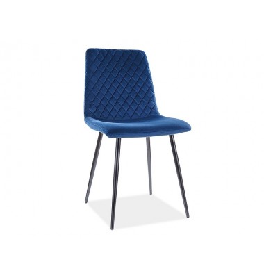 Kėdė IR Aksomas, Juoda/Mėlyna 86 - Valgomojo Kėdės - 1