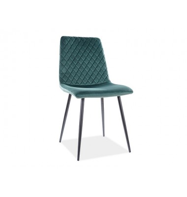 Kėdė IR Aksomas, Juoda/Žalia 78 - Valgomojo Kėdės - 1