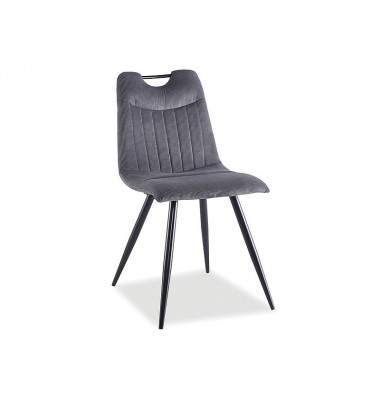 Kėdė OR Velvetas Juoda/Pilka Fj. 15 - Valgomojo Kėdės - 1
