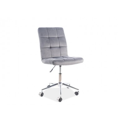 Kėdė su ratukais K20 Aksomas, Pilka 14 - Biuro kėdės - 1
