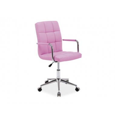 Kėdė su ratukais K22 Rožinė - Biuro kėdės - 1