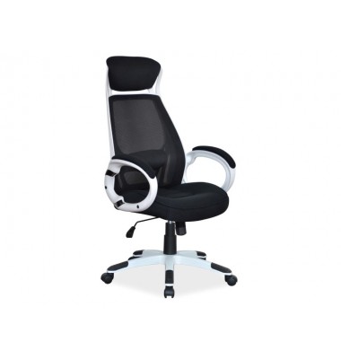 Kėdė su ratukais K409 Juoda/ Balta - Biuro kėdės - 1
