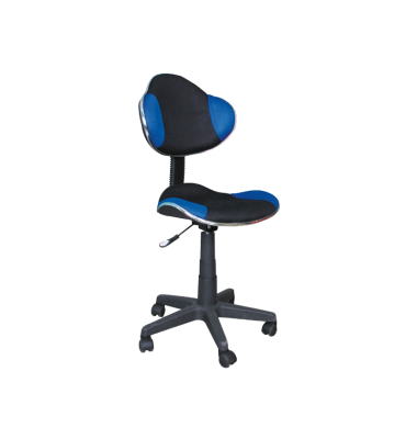 Kėdė su ratukais K2 Mėlyna/Juoda - Biuro kėdės - 1