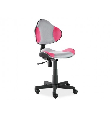 Kėdė su ratukais K2 Rožinė/Pilka - Biuro kėdės - 1