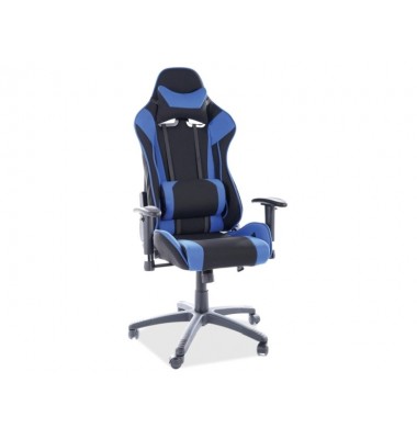 Kėdė su ratukais VIP Juoda/Mėlyna - Biuro kėdės - 1