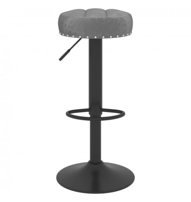  Baro taburetės, 2vnt., tamsiai pilkos spalvos, aksomas - Baro kėdės - 4