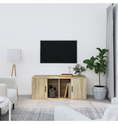  Televizoriaus spintelė, ąžuolo, 100x35x40cm, apdirbta mediena - TV spintelės - 1