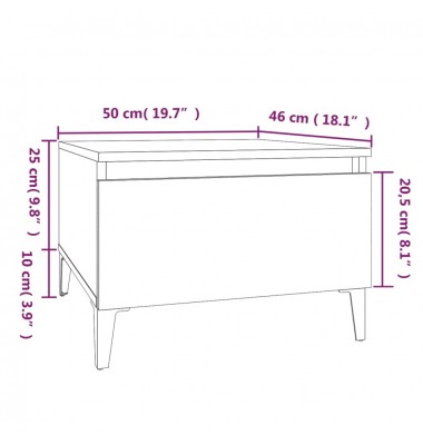  Staliukas, baltos spalvos, 50x46x35cm, apdirbta mediena - Žurnaliniai staliukai - 10
